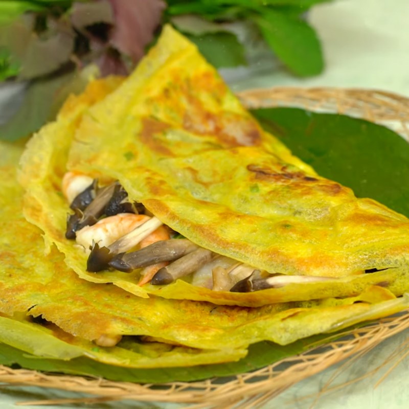 Bước 6 Thành phẩm Bánh xèo nấm mối