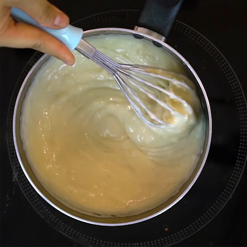 Bước 2 Đun hỗn hợp Bánh sữa dừa không có whipping cream