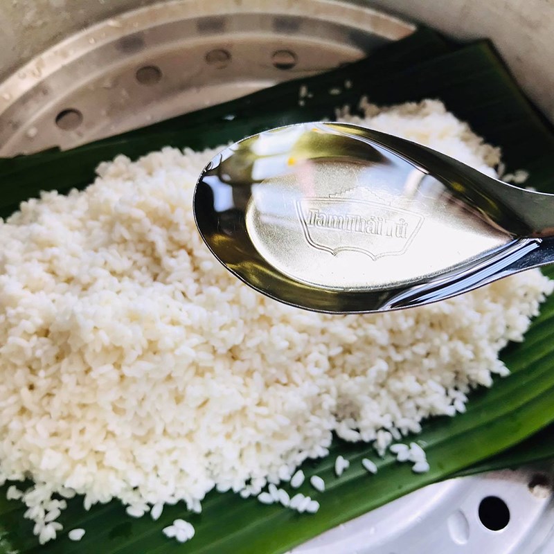 Bước 2 Hấp xôi Xôi nếp