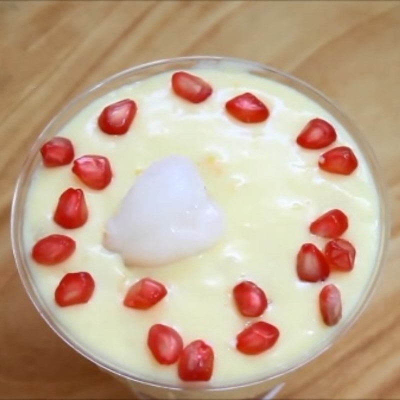 Bước 3 Hoàn thành Pudding vải custard