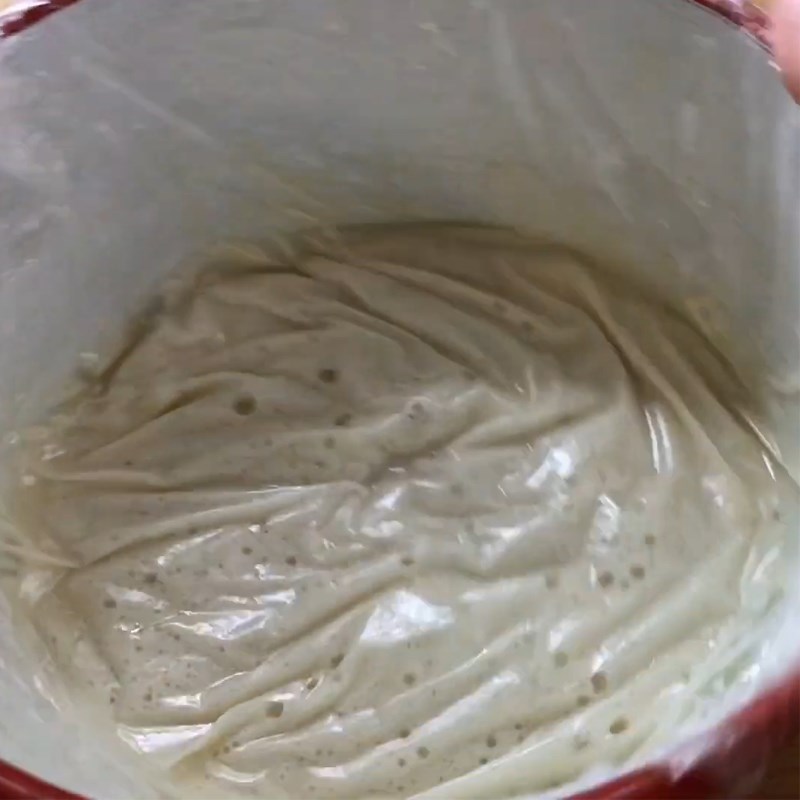 Bước 2 Làm hỗn hợp nhân kem vải Bánh macaron vải