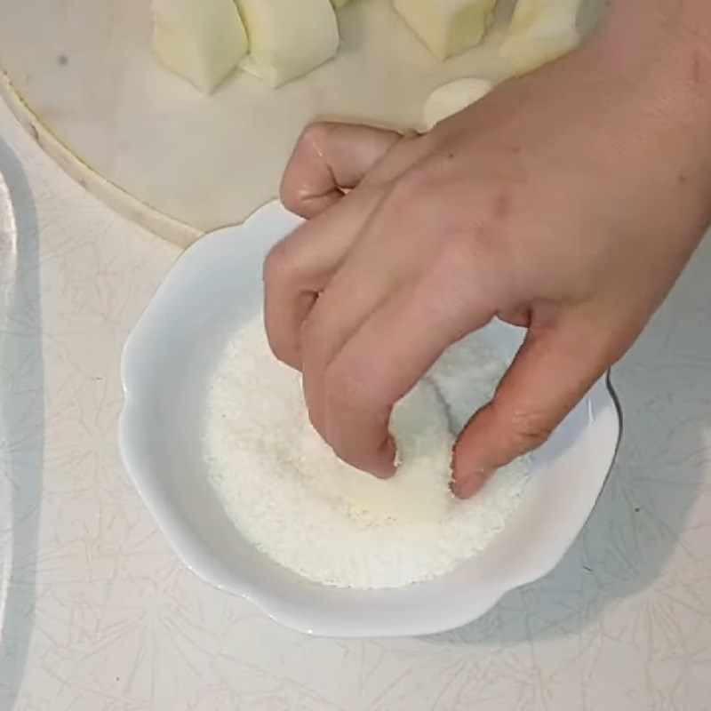 Bước 2 Làm lạnh và hoàn thành Bánh sữa dừa không có sữa đặc