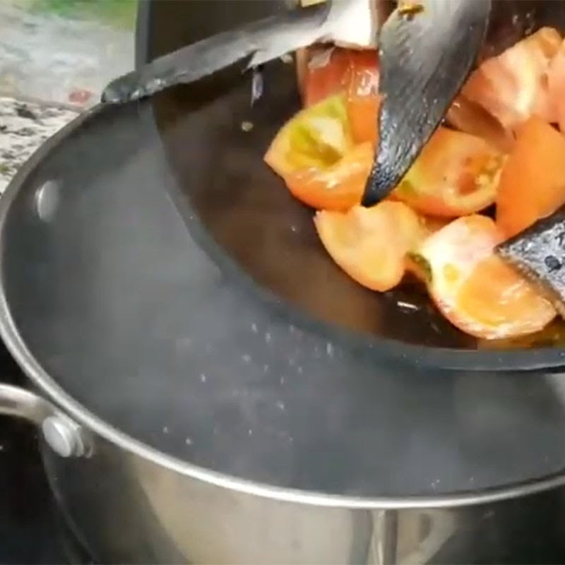 Bước 4 Nấu canh Cá bớp nấu ngót