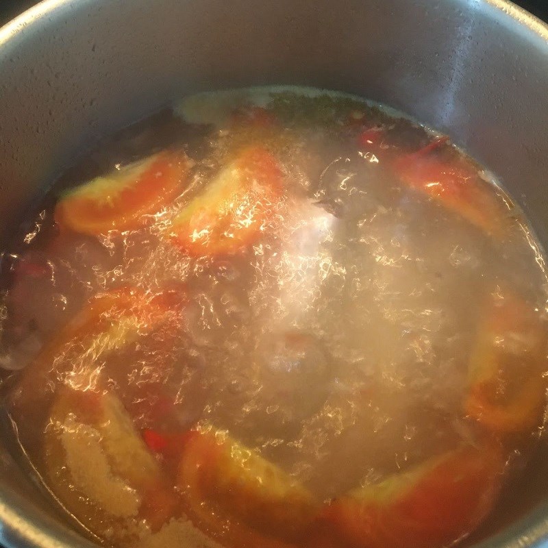 Bước 3 Nấu canh Canh chua cá bạc má măng chua