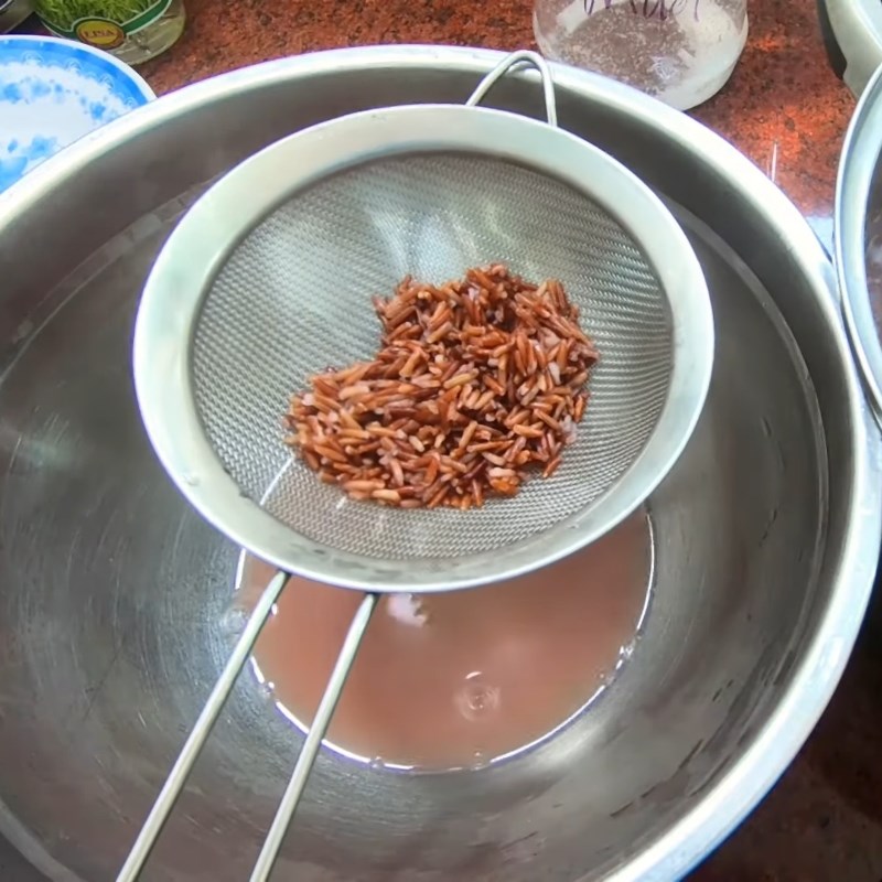 Bước 3 Nấu gạo lứt Sữa hạt sen gạo lứt
