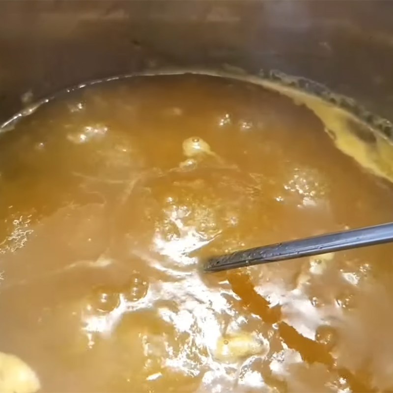 Bước 4 Nấu nước đào Sữa chua đào bịch