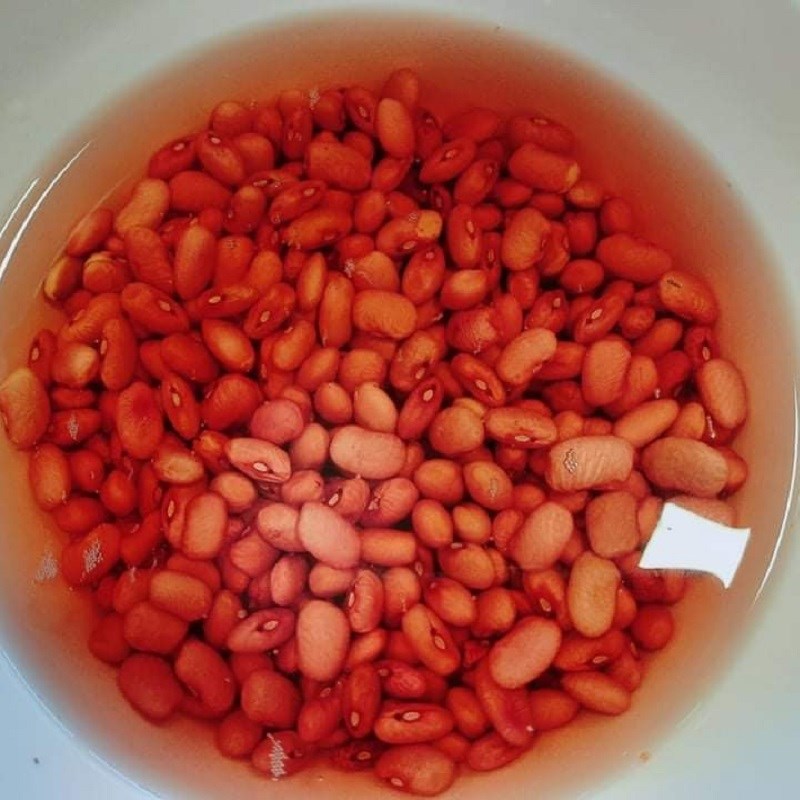 Bước 1 Ngâm đậu đỏ và bột báng Chè đậu đỏ bột báng nước cốt dừa bằng nồi áp suất