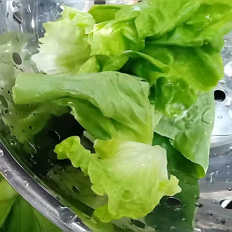 Bước 1 Sơ chế các nguyên liệu Xà lách (salad) trộn dầu giấm