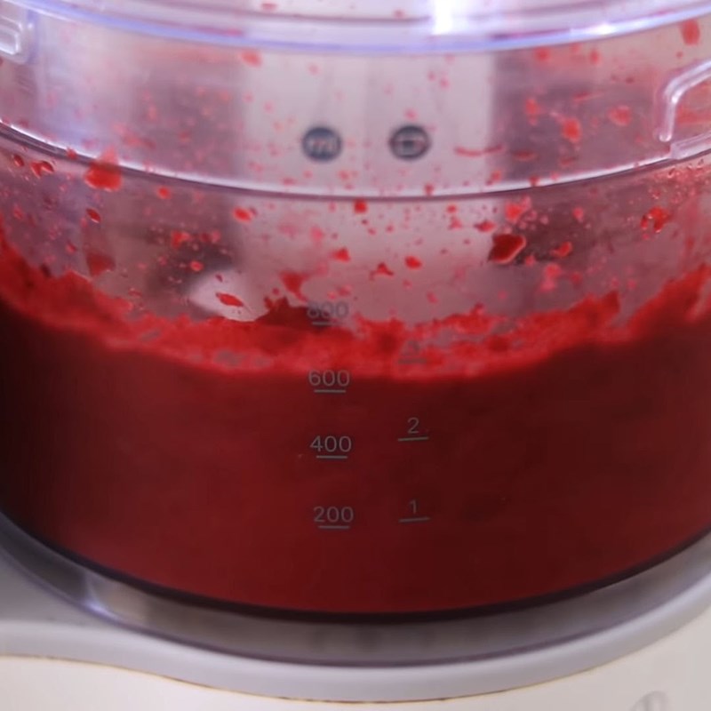 Bước 1 Sơ chế với xay nhuyễn cherry Kem cherry