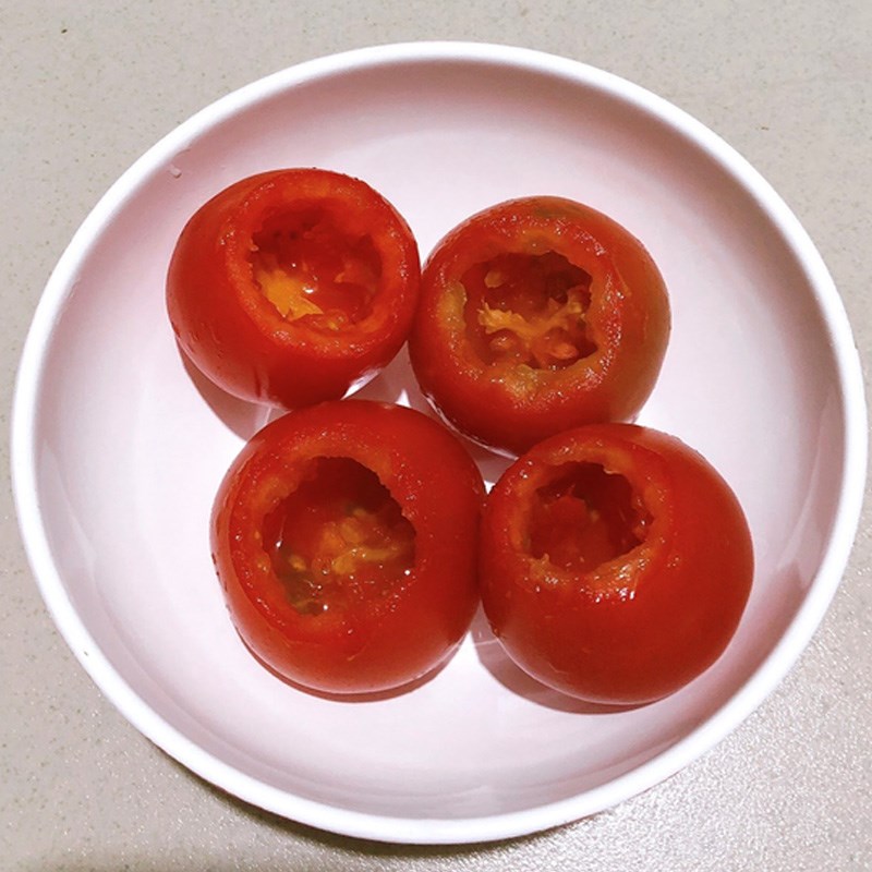 Bước 1 Sơ chế nguyên liệu Cà chua nhồi thịt chiên