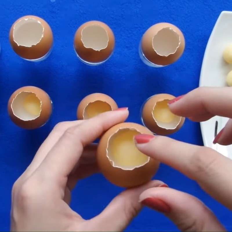 Bước 6 Tạo hình rau câu quả trứng Thạch rau câu trứng gà luộc