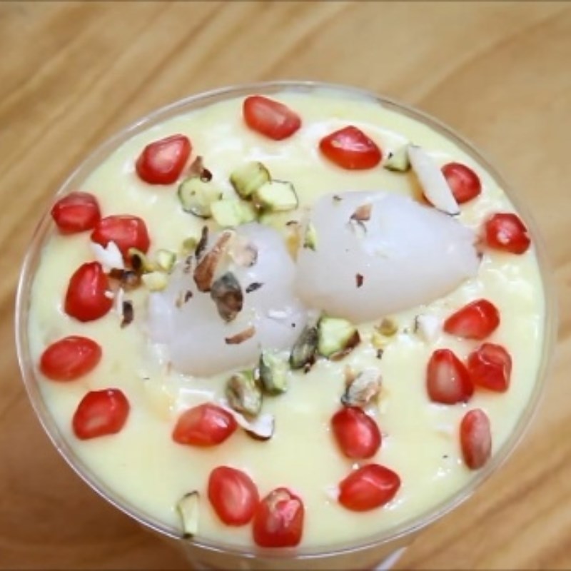 Bước 4 Thành phẩm Pudding vải custard