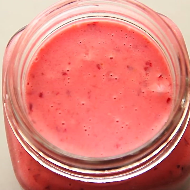 Bước 3 Thành phẩm Sinh tố cherry chuối