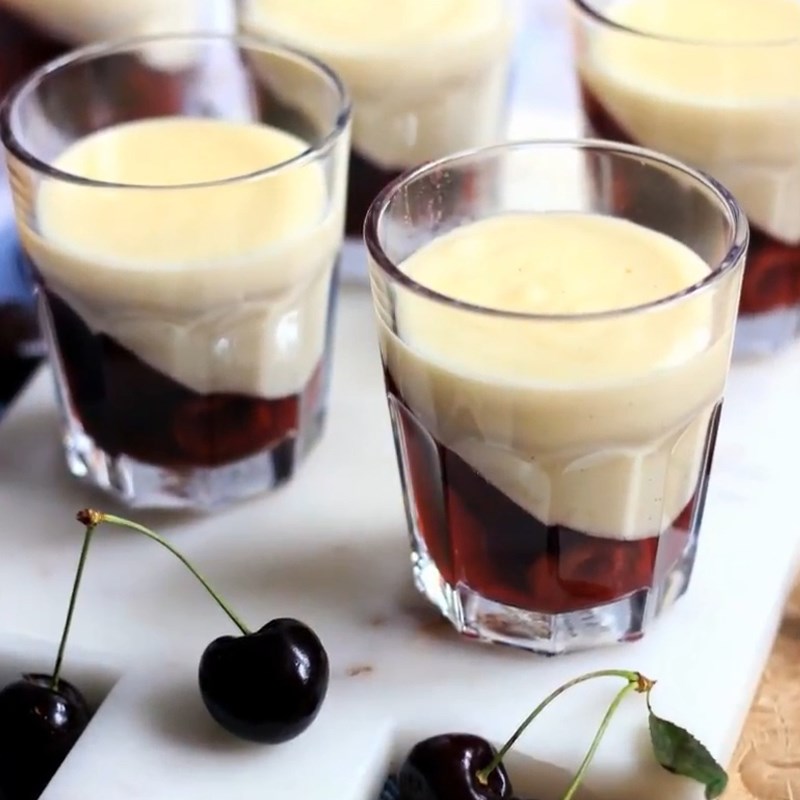 Bước 6 Thành phẩm Pudding cherry vani