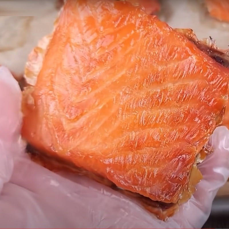 Bước 4 Thành phẩm Khô cá hồi làm bằng lò nướng