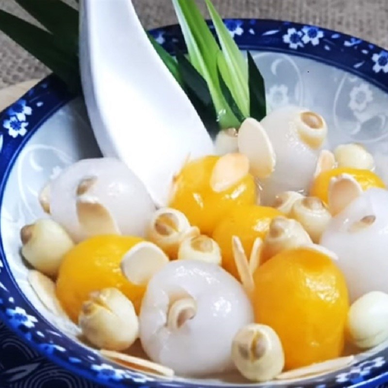 Bước 5 Thành phẩm Chè chôm chôm hạt sen