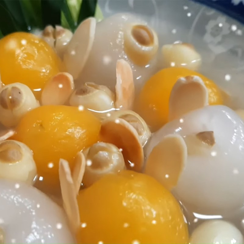 Bước 4 Hoàn thành Chè chôm chôm hạt sen