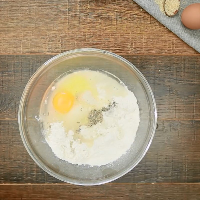 Bước 2 Trộn bột Cá trứng chiên vừng
