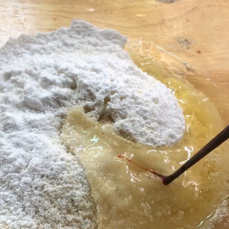 Bước 3 Trộn bột làm bánh macaron Bánh macaron vải