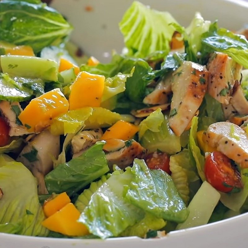 Cách Làm Salad Gà Áp Chảo Trộn Bơ Xoài Giàu Dinh Dưỡng, Tốt Cho Sức Khỏe