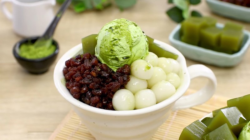 Bingsu đậu đỏ