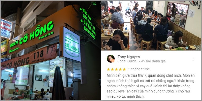 Nhà hàng Quán Cô Hồng - Gỏi Cá Nam Ô 