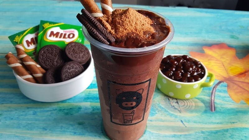 Milo cacao dầm trân châu đường đen