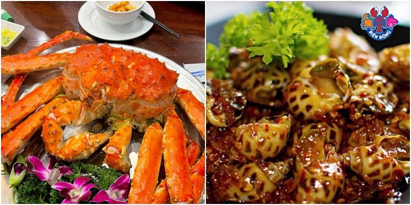 Nhà hàng Hải Sản Biển Đông sử dụng hải sản tươi ngon 