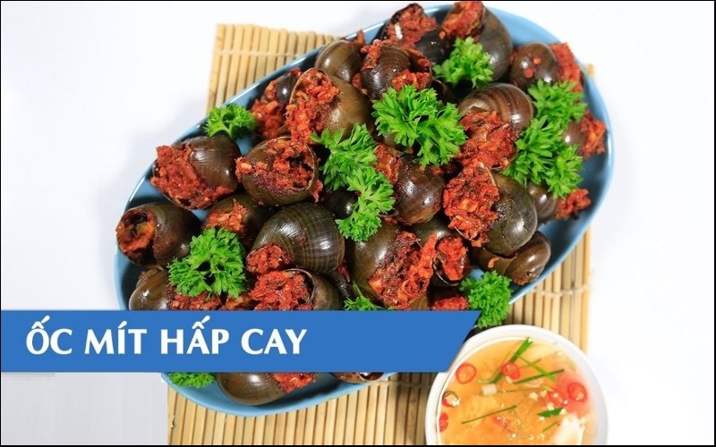 Ốc mít hấp cay