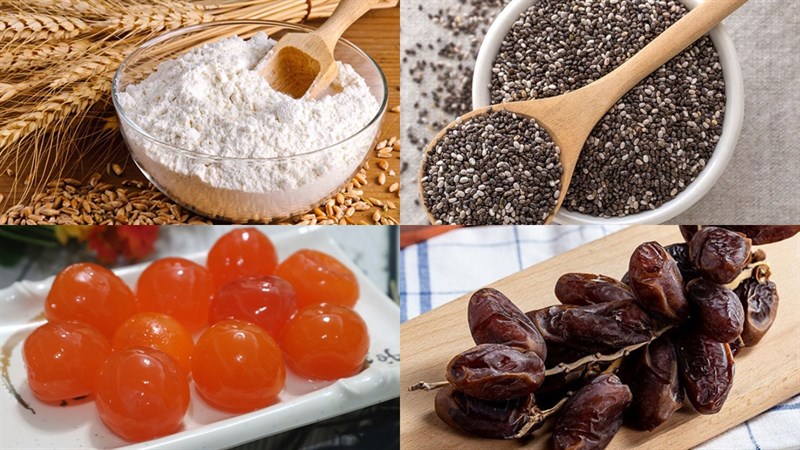 Nguyên liệu món ăn 2 cách làm bánh qui hạt chia dừa cà phê và trứng muối