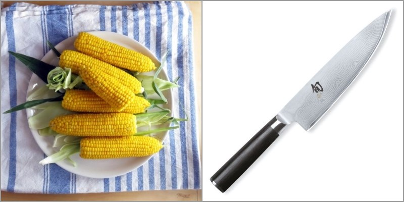 Nguy&ecirc;n liệu v&agrave; dụng cụ t&aacute;ch hạt bắp nằm ngang 