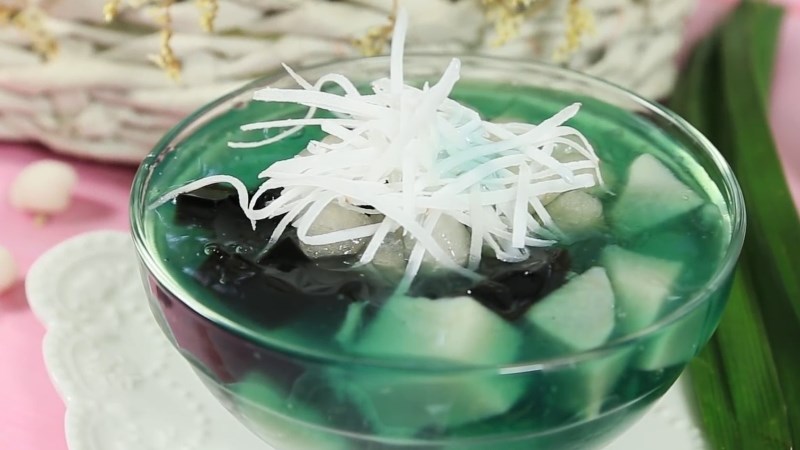 Ch&egrave; khoai m&ocirc;n hoa đậu biếc