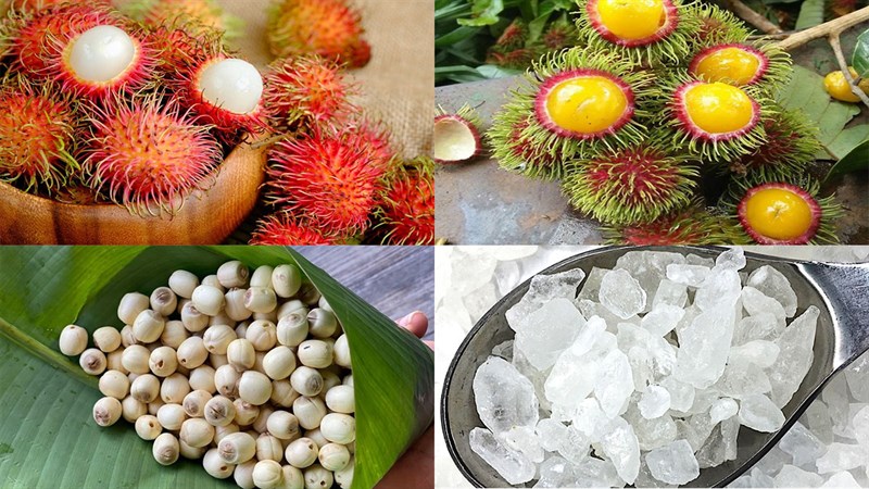 Nguyên liệu món ăn chè chôm chôm