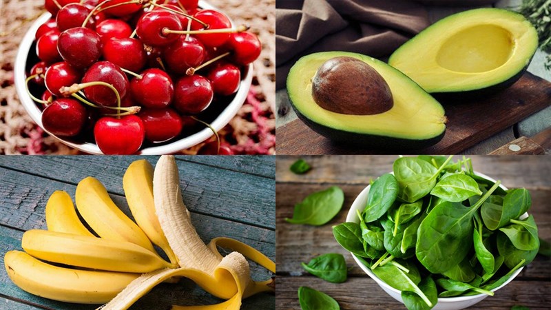 Nguyên liệu làm Sinh tố cherry chuối bơ