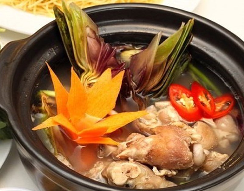 Canh hoa atiso