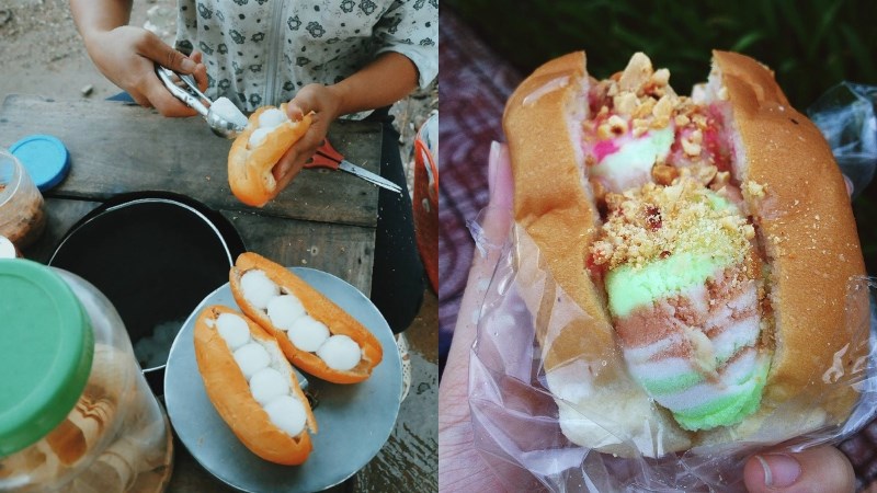 Bánh mì kẹp kem