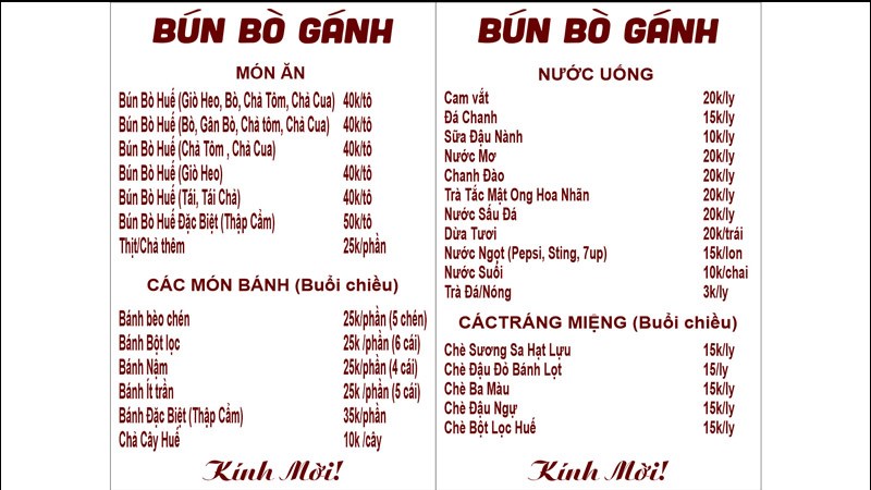 Quán Bún Bò Gánh