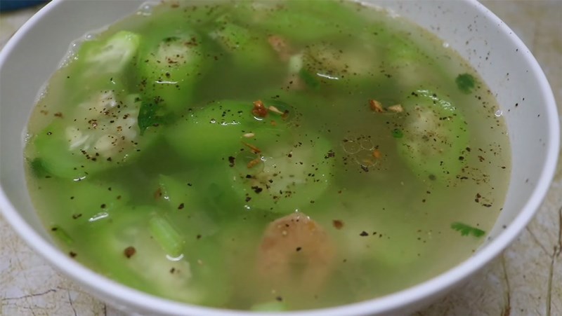 Canh mướp nấu tôm