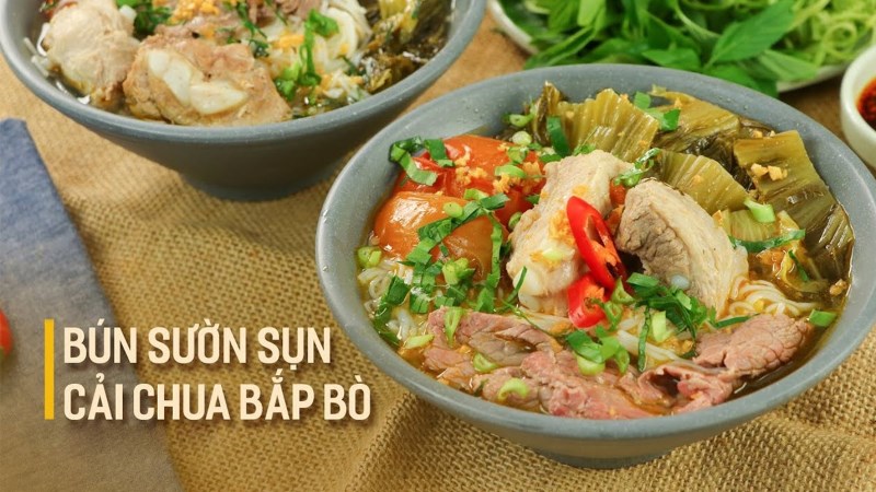 Bún sườn chua