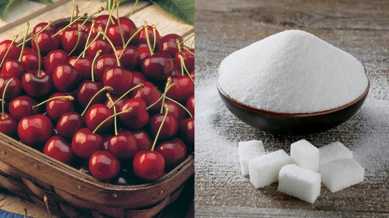 Nguyên liệu nấu món mứt cherry