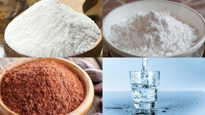 Nguyên liệu món ăn trân châu từ bột năng, bột nếp, bột mì