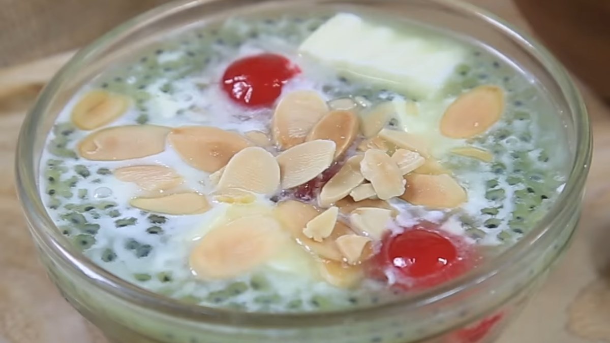 Chè khúc bạch cherry lá dứa