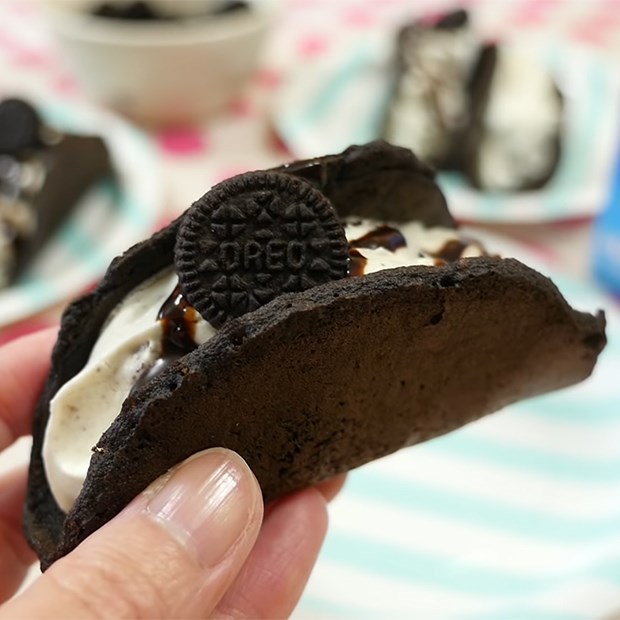 Cách làm bánh tacos oreo độc lạ cực hấp dẫn cho tín đồ 