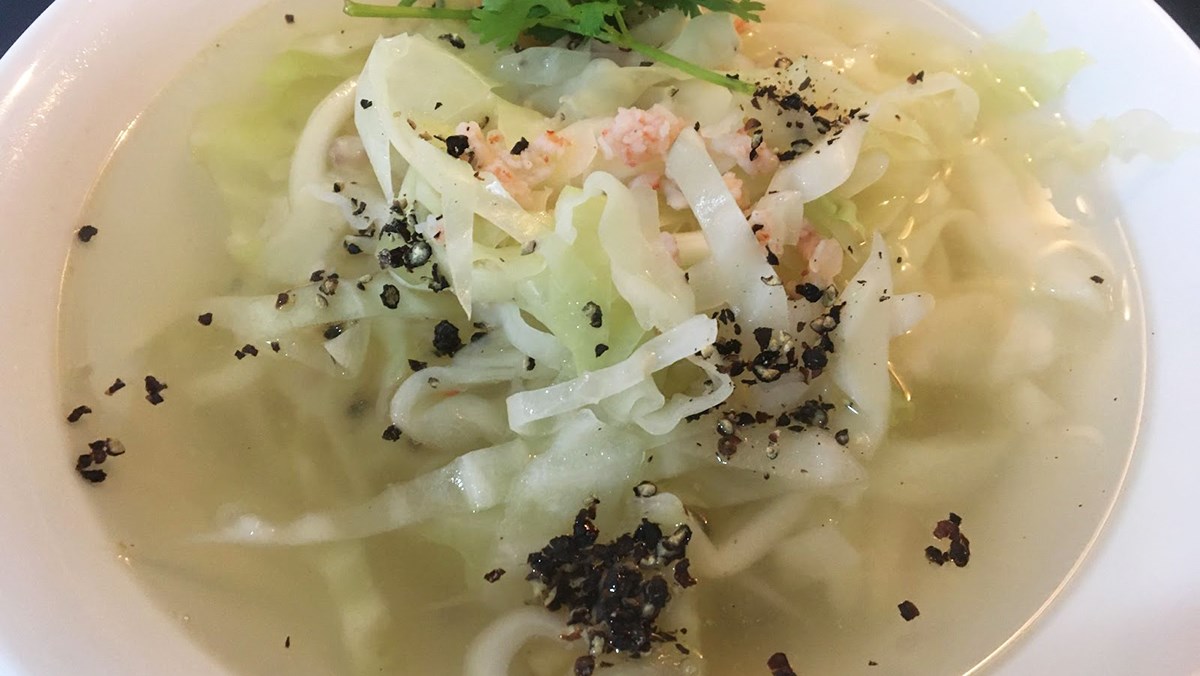 Canh bắp cải tôm tươi