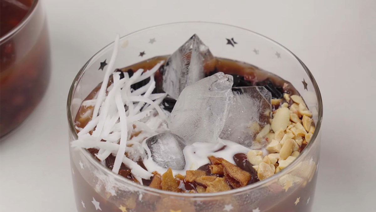 Chè đậu đỏ sương sáo và bột báng