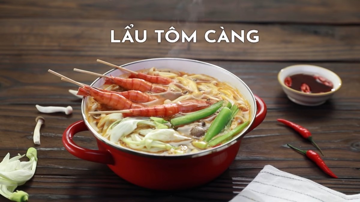 Lẩu tôm càng chua cay