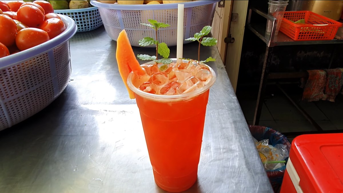 Nước ép đu đủ xanh