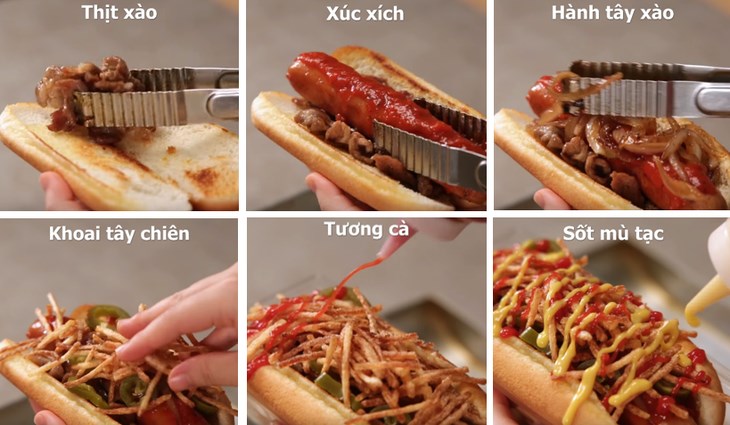 3 cách tiến hành hot dog xúc xích phô mai Nước Hàn, nước Việt Nam và Mỹ