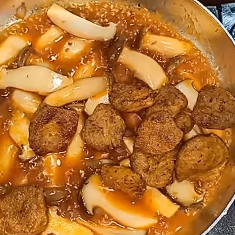 Bước 4 Kho sườn chay Sườn chay kho nấm đùi gà