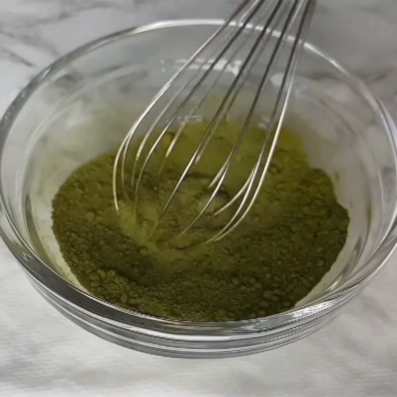 Bước 1 Làm sốt matcha Đá bào trà xanh